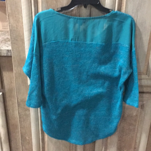 Pretty Green Color Women’s Size Small Petite Top (Mossimo Brand) - Picture 4 of 5